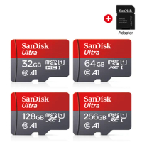 10pcs SanDisk Ultra UHS-I Memory Card C10 U1 Full HD A1 64G 128G 256G 512G Max To 120/s Micro SD Cards for Camare Phone