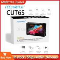 FEELWORLD CUT6 CUT6S 1920x1080 3D LUT Portable Monitor 6 inch Touch Screen Video Monitor Recorder Monitor Support IPS 4K HDMI-