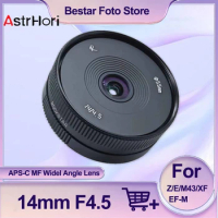 AstrHori 14mm F4.5 APS-C MF Widel Angle Lens Compatible with Sony A7 Fuji X-T100 Canon M50 Nikon Z5 for Landscape Still Life