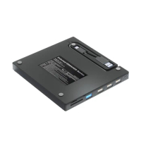 7-in-1 USB 3.0 Type C External CD DVD RW Optical Drive with Card Reader USB Hub DVD Player Burner Re