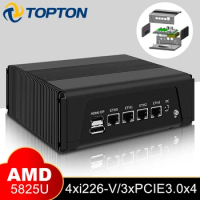 Topton 4x Intel i226-V 2.5G New AMD Mini PC Ryzen 7 5825U 5800U NAS Server Firewall Appliance Soft Router 3*NVMe 2*SATA 3x4K UHD