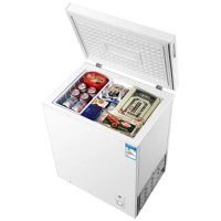 Small household mini freezer compact deep freezer horizontal freezer