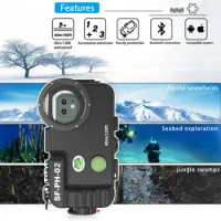 For iPhone 11/11Pro/11Pro Max Bluetooth Control Waterproof Phone Case Underwater 40/130fit Professional Diving Phone Box