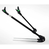 Dudukan 2 Slot Bracket untuk Joran Alat Pancing Ikan - Hitam