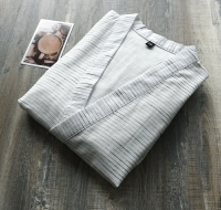 日式和服（男）汗蒸服 日式和服睡衣男士棉製棉布提花寬鬆薄款短袖短褲汗蒸家居服套裝『xy3738』