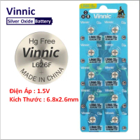 Vỉ 10 viên Pin Vinnic 377 L626F LR66 AG4 SR626SW 626 1.55V