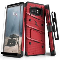 【美國代購-現貨】Zizo Bolt系列 三星Galaxy Note 8外殼軍用級摔落測試 RED Black