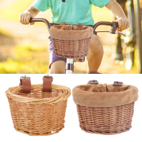 Bicycle Front Basket for Kids Bike Scooter Waterproof Durable Handmade Storage Basket Detachable Baggage Bag