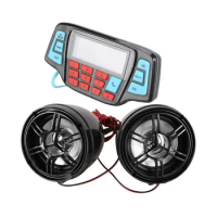 Motorcycle Mp3 Music Player Audio Hands-Free Bluetooth Stereo Speaker Fm Radio Waterproof Audio System