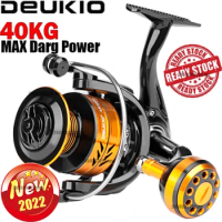 2022 New 2000-7000 CNC ALL Metal wire cup 40kg Max Drag Fishing Reel for Bass Pike 5.2:1 Metal Fishing Reel 12BB
