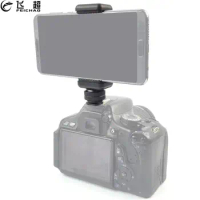 1/4" Flash Hot Shoe Screw Adapter Tripod Mount + Mobile Phone Clip Holder Adjustable 57-85mm for Canon Nikon Sony DSLR Camera