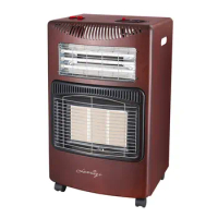 Living room gas heater 3 burners plate mobile gas heater indoor freestanding portable gas heater