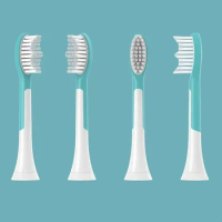 4PCS Replacement For Philips Kid HX6 Toothbrush Heads Sonicare Electric Tooth DuPont Soft Brush Heads Smart Clean Suitable Head