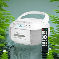 20W high-power portable multifunctional remote control Bluetooth CD player supporting TF/USB/AM/FM Boombox cassette recorder