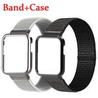 Nylon loop Strap Metal Case Protector For Redmi Watch 3 For Redmi Watch 2 Lite Strap For Mi watch lite Bracelet Protective Cover