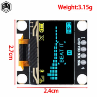 product 0.96 inch OLED IIC White/YELLOW BLUE/BLUE 12864 OLED Display with 4x4 key I2C SSD1315 LCD Screen Board for Arduino