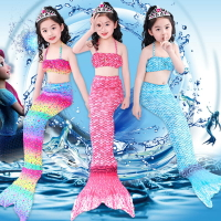女童美人魚服裝游泳衣公主裙子兒童美人魚尾巴泳裝衣服女生夏寶寶