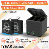 รับประกัน 1 ปี - แบตเตอรี่ กล้อง GoPro Hero 8 / 7 / 6 / 5 ความจุ 1220 mAh พร้อม แท่นชาร์จ - Recharge