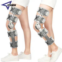 Hinged ROM Knee Brace, Post Op Knee Brace for Recovery Stabilization, ACL, MCL and PCL Injury, Adjustable Orthopedic Leg Support