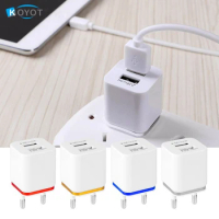 Universal Dual USB Wall Charger Travel Adapter support 5V 2.1A/1A with EU/US Plug charging for your iphone samsung mobible phone