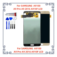 AMOLED For SAMSUNG GALAXY A9100 A9 Pro A9 2016 A910F LCD Display Touch Screen Digitizer Assembly A910 LCD 6.0''