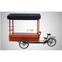 Electric Adult Cargo Tricycle Coffee Vending Trike Food Cart Euro 3 Wheel Adult Coffee Bike