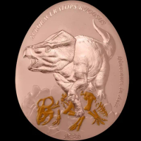 2023 Samoa 50*40MM Gold Plated Dinosaur Egg 20 Cents Coin （Series 10）