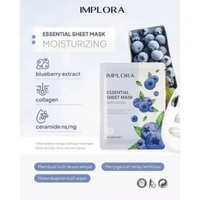 IMPLORA Essential Sheet Mask | Pore Care | Anti-Aging | Moisturizing | Acne Control | Masker Wajah E