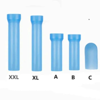 Penis Sleeves Extender Penis Enlargement Sleeve Elastic Glans Cap Silicone Genital Sleeve Stretcher Pump Sex Toys for Men Adults