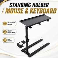 Stand Alone Keyboard & Mouse Stand - Dudukan Keyboard Floor Standing Removable Height Adjustable