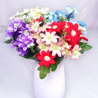 Bunga Aster Buket Kombinasi Cabang 5/Bunga Aster Krisan Mini/Bunga Matahari Mini Premium| (NK-114)