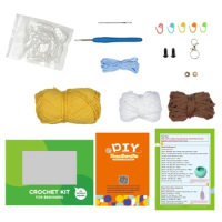 DIY Giraffe Crochet Kits with Crochet Hook, Yarns, Needle, Instructions,
