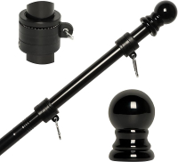 NELXINJO Flag Pole Kit for House - 6FT Stainless Steel Residential or Commercial Outdoor Flagpole wi