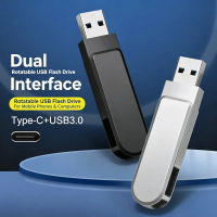 Set 5 unit pemacu flash USB 3.1 dengan antara muka berganda, Type‑C dan USB‑A, pemacu logam boleh pu
