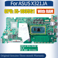 R2.0 For ASUS X321JA Laptop Mainboard I5-1035G1 With RAM 100％ Tested Notebook Motherboard