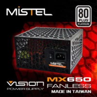 【MISTEL密斯特】VISION MX650 FANLESS 80PLUS白金 無風扇 電源供應器(台灣製造)