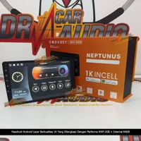 Headunit Android Mobil Embassy RAM 2GB Internal 64GB Layar QLED Ukuran 9 Inch