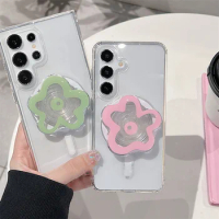INS Graffiti Flowers For Magsafe Magnetic Phone Griptok Grip Tok Stand For iPhone Foldable Wireless Charging Case Holder Ring