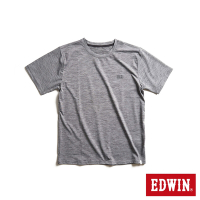 EDWIN 涼感圓領短袖T恤-男-麻灰色