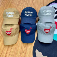 ,Human Made ญี่ปุ่นอินเทรนด์ปักตัวอักษรคู่หมวกเบสบอลอเนกประสงค์หมวกเบสบอลผู้หญิง Love Ins XLJ คําแนะ