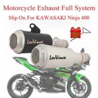 Motorcycle Exhaust Full System Link Pipe Slip On For Kawasaki Ninja 400 250 300 Z400 EX400 EX300 EX250 Modified Moto Escape