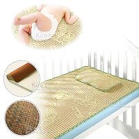 兒童 棉麻編織 藤涼蓆 嬰兒床 涼蓆 涼墊 120*60CM-贈收納袋 kiret