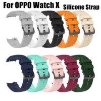 Silicone Watch Strap New Stripe Pattern Replacement Watchband Breathable Needle Buckle Bracelet for Oppo Watch X