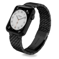 Carbon Fiber Strap For Apple Watch Band 45mm 44mm 42mm 41mm 40mm 38mm Lightweight Link Bracelet belt iWatch Series 5 4 3 6 SE 7