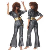 Sexy Lady Retro 60s 70s Rock Disco Hippie Costume Rock Disco Outfits Cosplay Carnival Halloween Fancy Party Dress Up