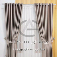 [ CREAM GLOSSY ] GORDEN MINIMALIS 6-9-12 GELOMBANG  ELEGAN JENDELA, PINTU, MODEL SMOKRING POLOS MOTO