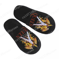Freddie Mercury House Slippers Women Cozy Memory Foam Slip On Hotel Slipper Shoes
