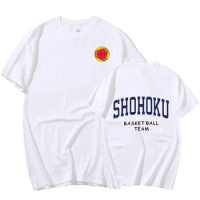 Sakuragi Hanamichi Print T Shirt Japanese Anime Slam Dunk Shohoku Basket Ball Team T Shirt Cosplay Unisex Clothes Top streetwear