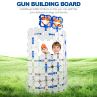 Midi Outdoor Toy Building Blocks Gun Building Board for Nerf Bullets Battle Bunkers &amp; Target Practice Set for Nerf War