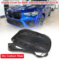 Full Dry Carbon Fiber Engine Cover Material Engine Bonnet Hood Cover Trim Protector Panel Guard For BMW X5M F95 X6M F96 2019-IN